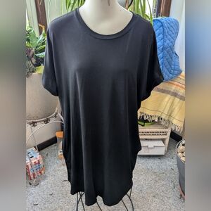 Exc No Label Black Tshirt Pull On Dress Sz 14 XL